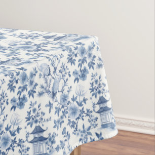 Nappe Chinoiserie Grue Bleue
