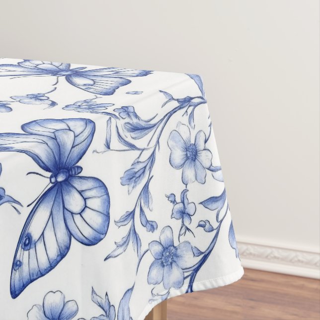Nappe Chinoiserie Toile De Jouy Motif (In Situ)
