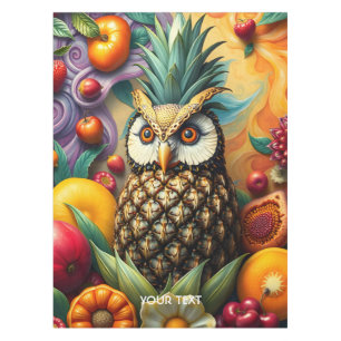 Nappe Chouette d'ananas serène mignonne Imaginaire
