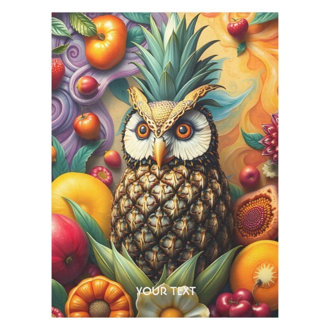 Nappe Chouette d'ananas serène mignonne Imaginaire (Devant)