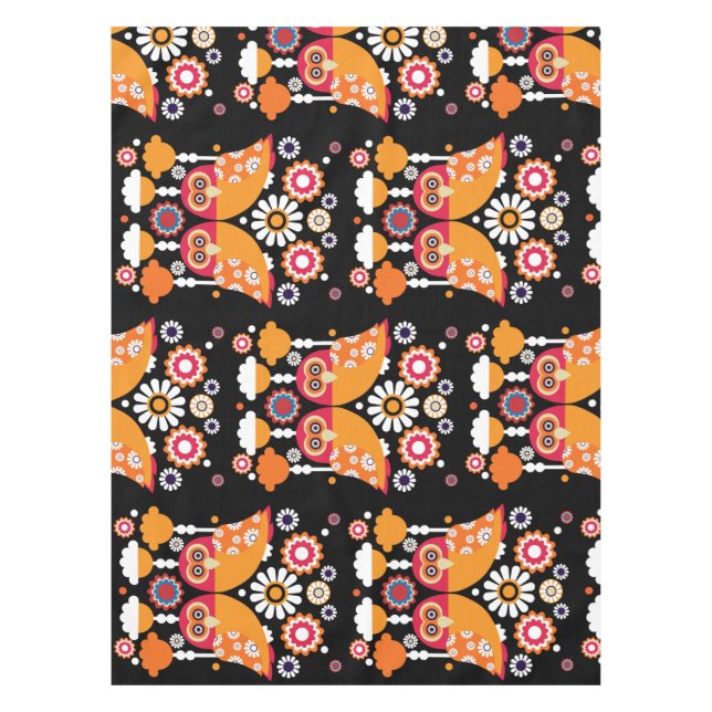 Nappe Chouette d'art populaire (Devant)