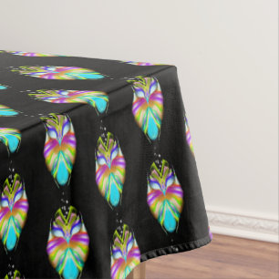 Nappe Chouette Oracle noire et multicouleur