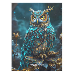Nappe Chouette Turquoise en laiton Imaginaire