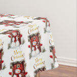 Nappe Christmas Snowman Gold Joyeux Noël Texte<br><div class="desc">Snowman de Noël avec un nez de carotte et chapeau santa. Joyeux texte de Noël en or</div>