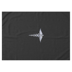 Nappe Chrome Comme Caduceus Symbole Médicale Décor Noi