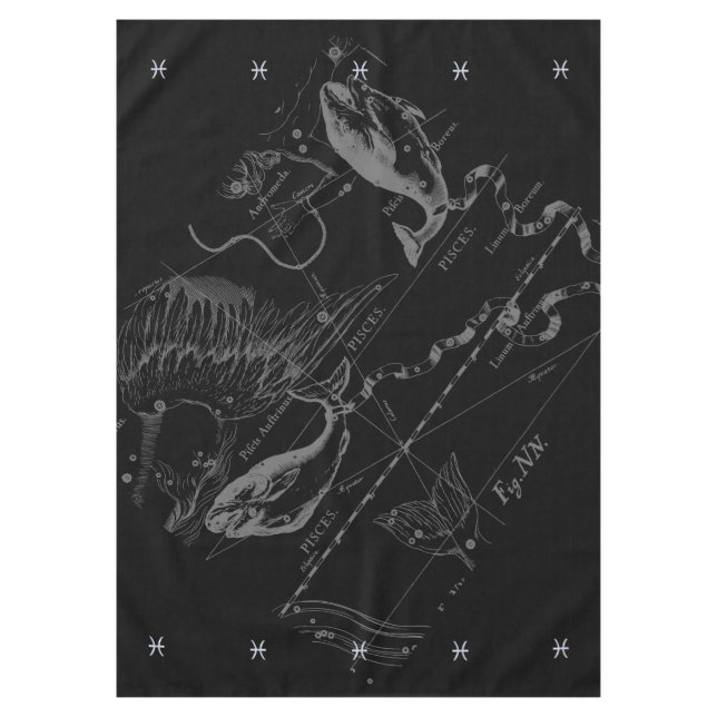 Nappe Chrome comme Pisces Zodiac Connexion Hevelius (Devant)