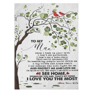 Nappe Citation d'amour pour mari À Mon Cadeau Homme