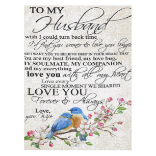 Nappe Citation d'amour pour mari   Décor mignon