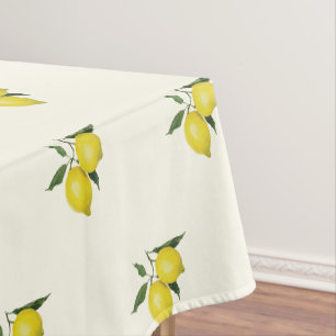 Nappe Citron Feuille Citrus Motif jaune