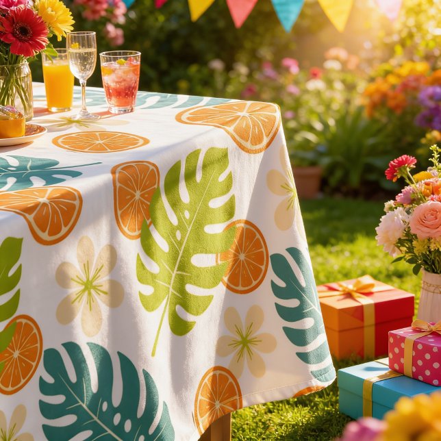 Nappe Citron Tropical (Citrus Tropical Tablecloth)