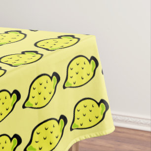Nappe Citrons de dessin brillant Jaune