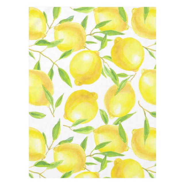 Nappe Citrons et motif feuille (Devant)