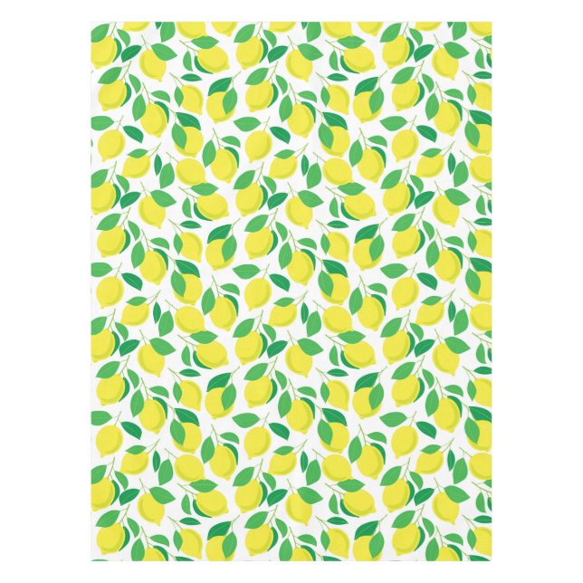 Nappe Citrons et motifs feuille (Devant)