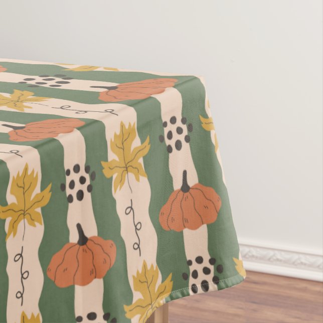 Nappe Citrouille à main et Motif de la feuille (In Situ)