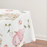 Nappe Citrouille d'automne Baby shower fille<br><div class="desc">Le Baby shower "Notre Petite Citrouille" sera parfait pour une fête sur le thème de l'automne, cette nappe est conçue avec des citrouilles roses sucrés que vos invités adoreront absolument. Les articles correspondants se trouvent dans notre collection Little Pink Citrouille. La plupart des lettres est modifiable conception de fête Cava...</div>