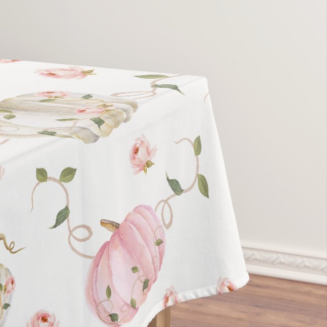 Nappe Citrouille d'automne Baby shower fille (In Situ)
