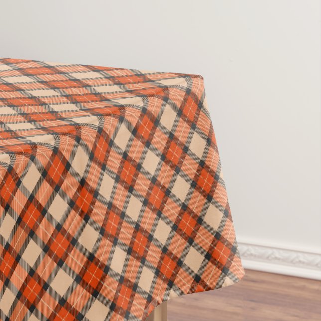 Nappe Citrouille d'automne classique Orange Brown Tartan (In Situ)