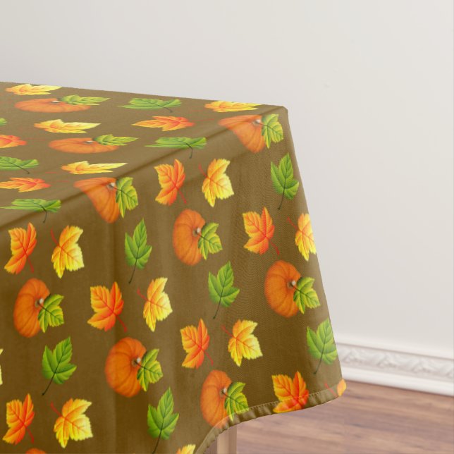 Nappe Citrouille de Thanksgiving et feuilles d'automne s (In Situ)