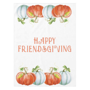 Nappe Citrouille Happy Friendsgiving brûlé orange chute