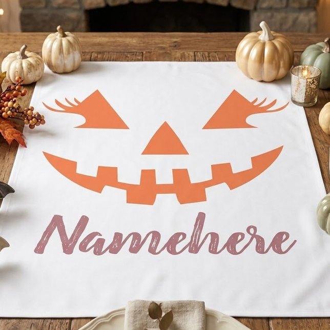 Nappe Citrouille personnalisée Jack O Lantern Halloween  (Créateur téléchargé)
