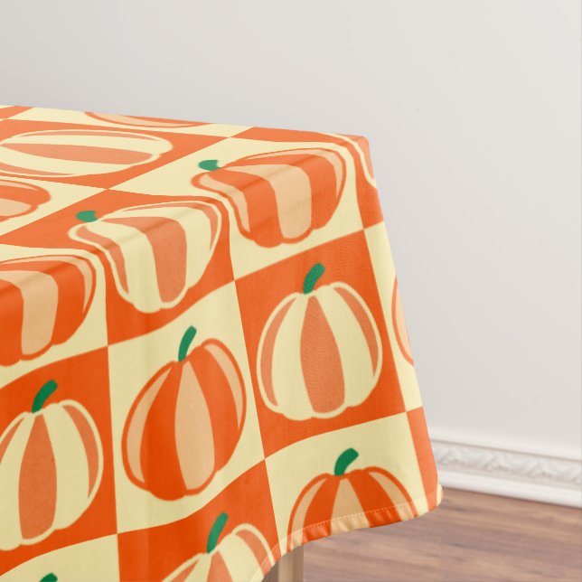 Nappe Citrouille vintage Orange Tartan Plaid Thanksgivin (In Situ)