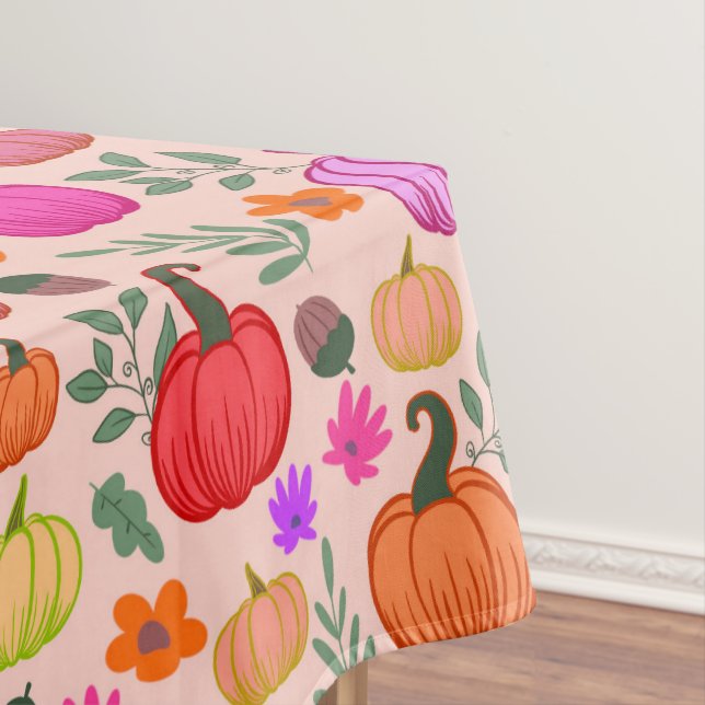 Nappe Citrouilles d'automne - rose pâle (In Situ)
