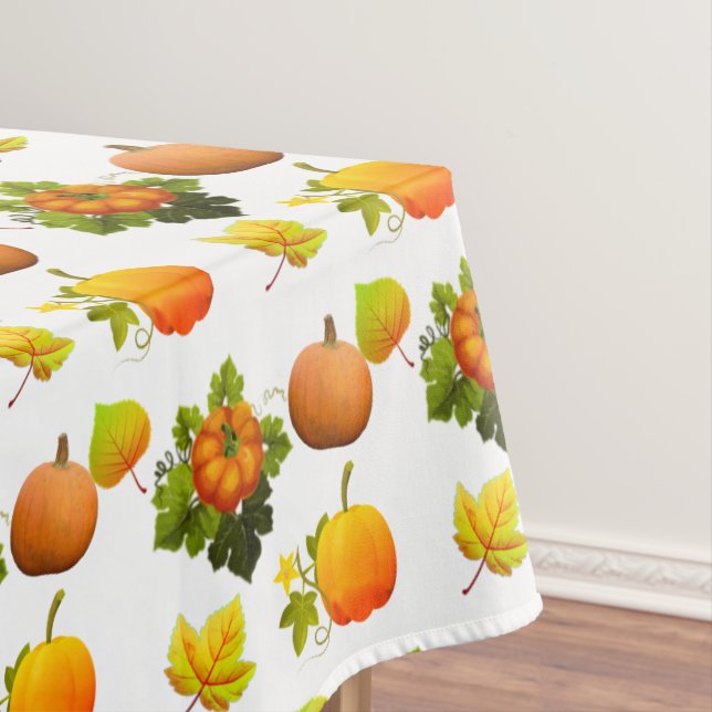 Nappe Citrouilles de Thanksgiving et feuilles d'automne  (In Situ)