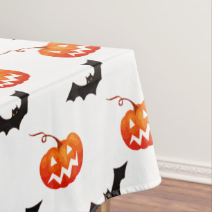 Nappe Citrouilles et chauves-souris d'Halloween, Trou ou