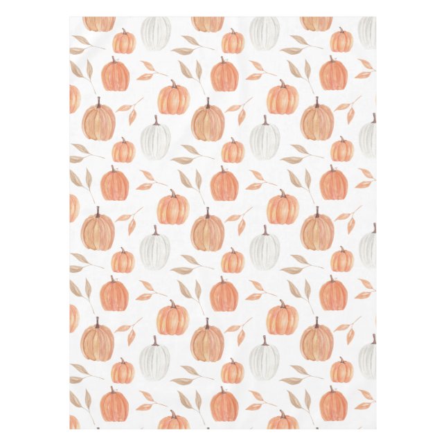 Nappe Citrouilles et feuilles d'automne (Devant)