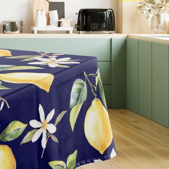 Nappe Citrus Citron Fruit Floral Motif botanique (In situ)