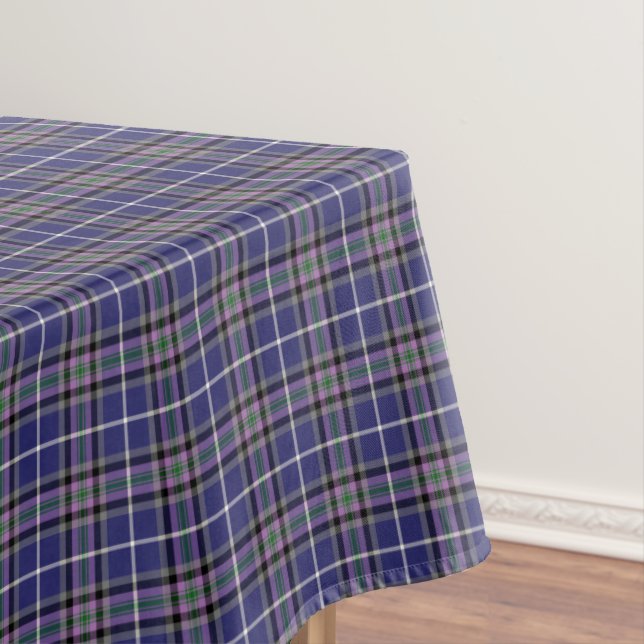 Nappe Clan Alexander Tartan bleu et violet plaid (In Situ)