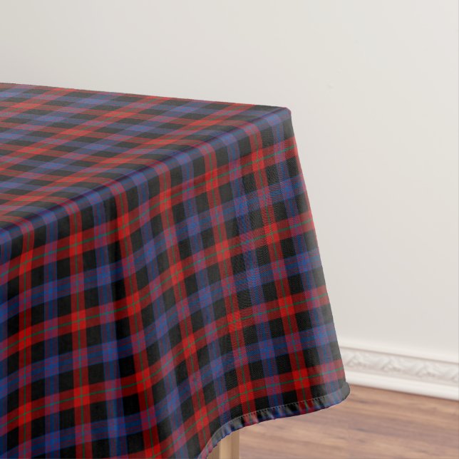 Nappe Clan Brown rouge et Royal bleu écossais Tartan (In Situ)