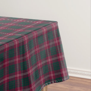 Nappe Clan Crawford Maroon et Green Scottish Tartan