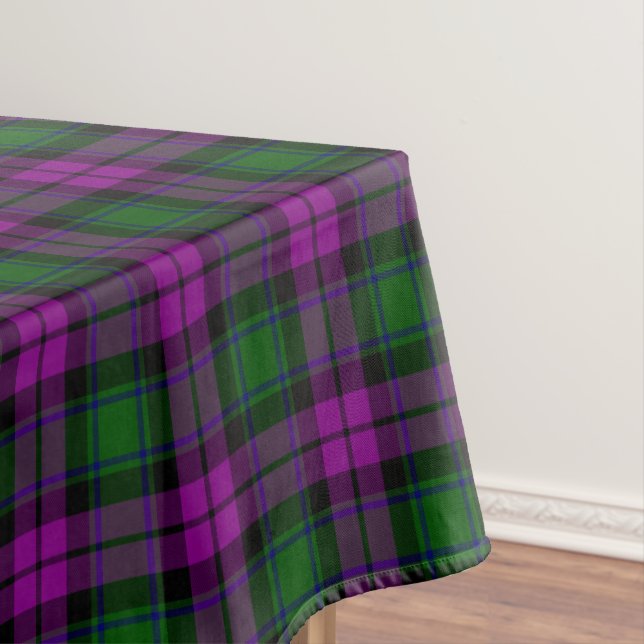 Nappe Clan écossais Fuchsia Tartan vert (In Situ)