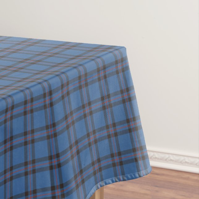 Nappe Clan Elliot Bleu clair et Tartan écossais Brown (In Situ)