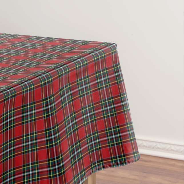 Nappe Clan Gillespie Bright Red Scottish Tartan (In Situ)