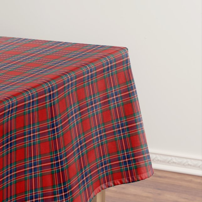 Nappe Clan MacFarlane Rouge et Royal Blue Scottish Tarta (In Situ)