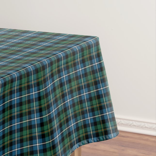 Nappe Clan MacRae Tartan de chasse écossais vert et bleu (In Situ)