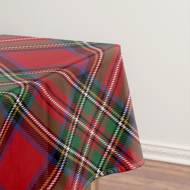Nappe Clan rouge vert rustique plaid Stewart Tartan (In Situ)