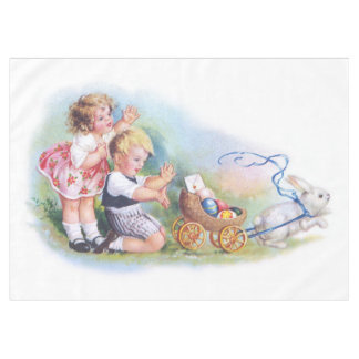 Nappe Clapsaddle : Enfants jouant avec le lapin