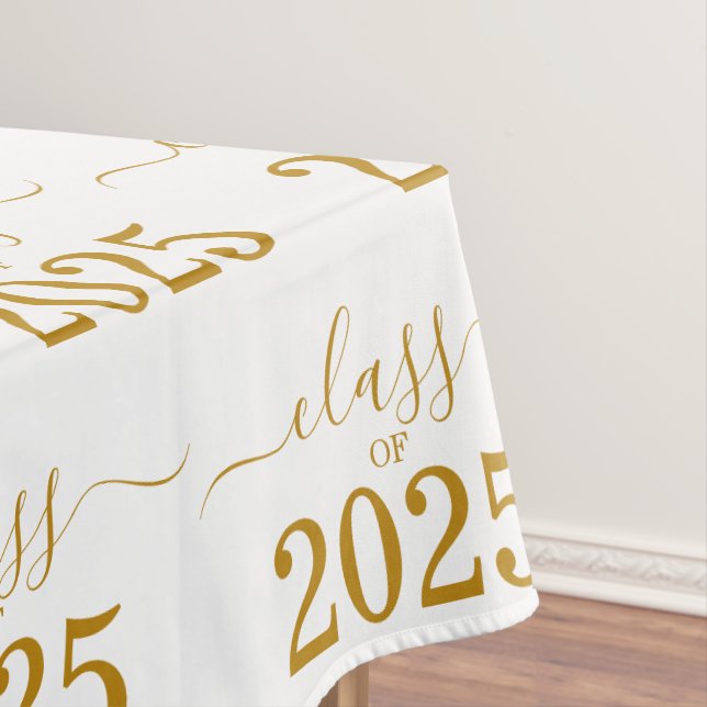 Nappe Classe de 2025 Elegant Gold Script (In Situ)