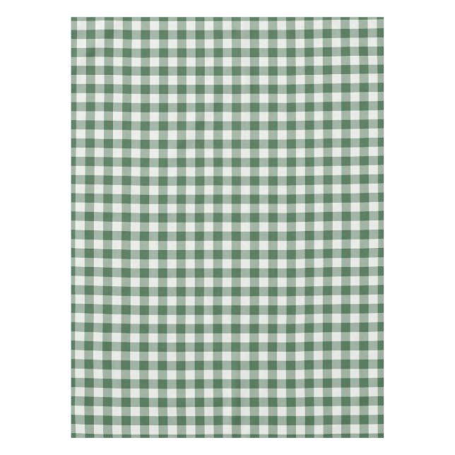Nappe Classique Gingham à carreaux vert forêt (Devant)