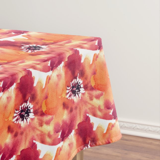 Nappe Classique joli orange verdure automne roses florau (In Situ)