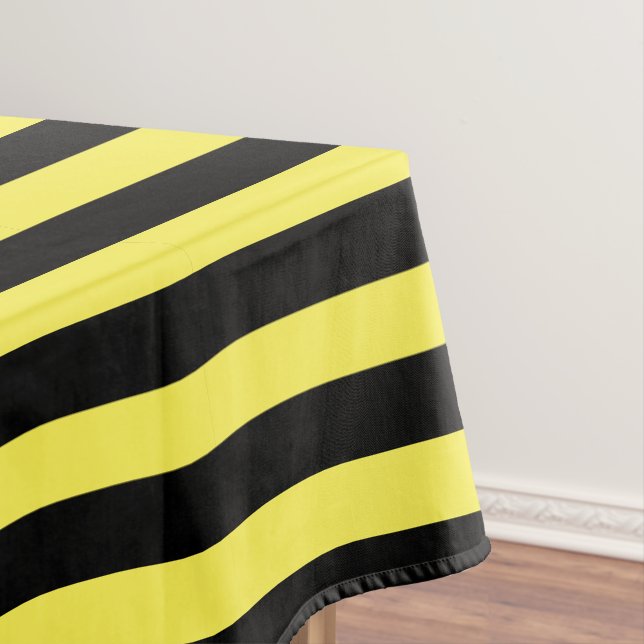 Nappe Classique moderne noir et jaune rayé (In Situ)
