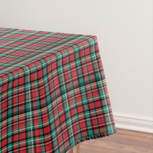 Nappe classique rouge et verte de Noël tartan (In Situ)