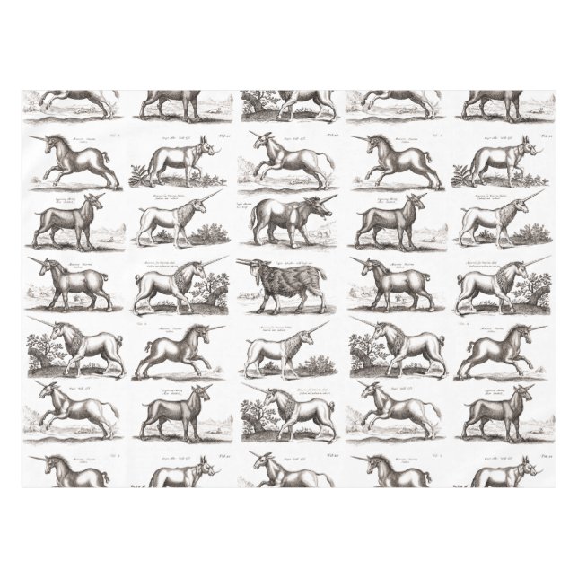 Nappe Classique Unicorne Antique Mythique Magie Créature (Devant (Horizontal))
