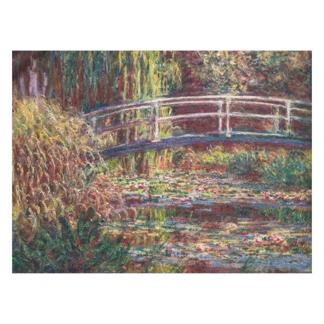 Nappe Claude Monet - Eau Lily étang, Harmonie rose (Devant (Horizontal))