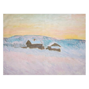 Nappe Claude Monet - Norvège Paysage, Maisons Bleues