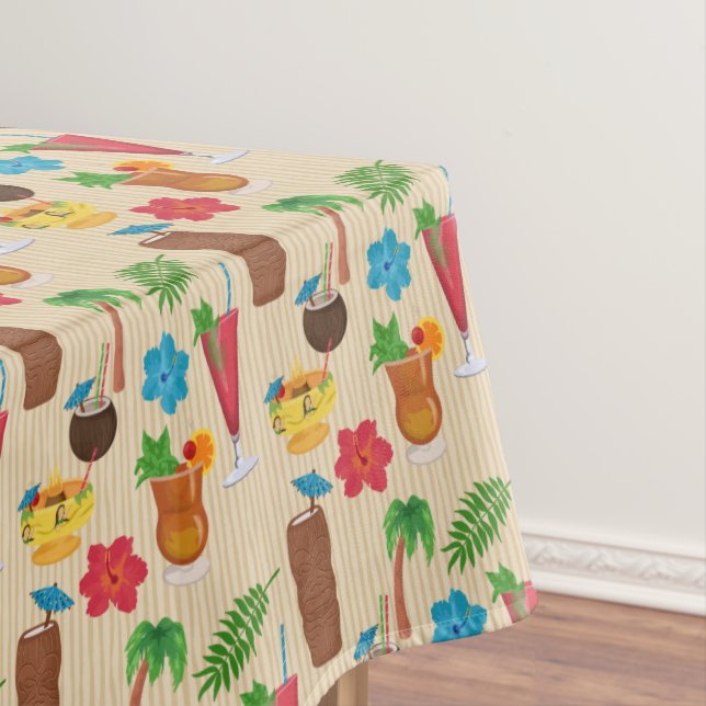 Nappe Cocktails Tiki Tropicaux (In Situ)