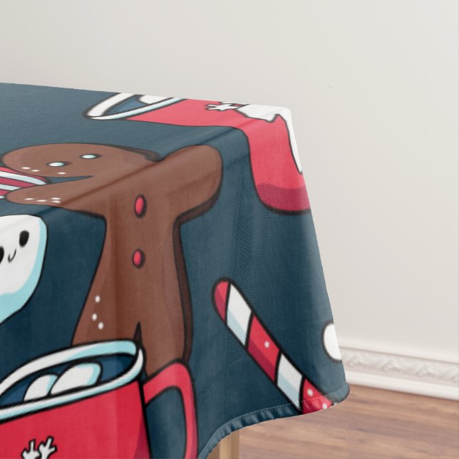 Nappe Coco Chaud Et Motif De Soins De Noël (In Situ)